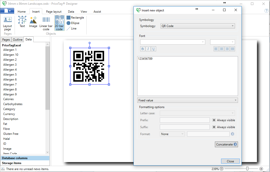 Designer_UsingObjects_2DBarcode
