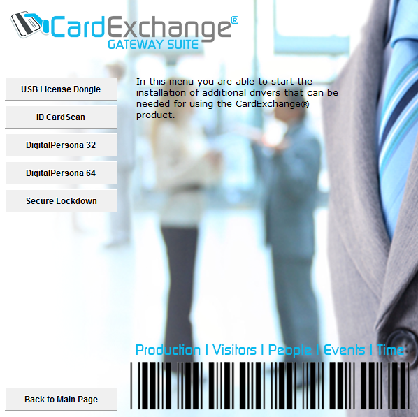 CardExchange® Gateway AutoPlay menu drivers
