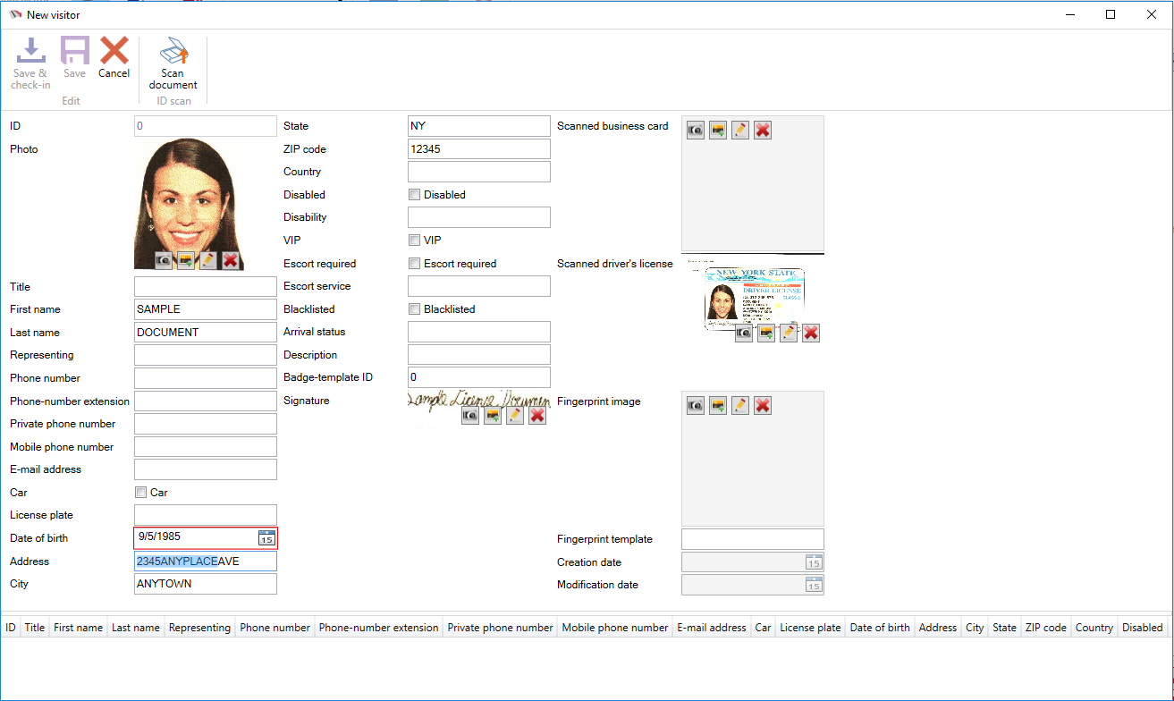 ID Scan 4 After save and exit